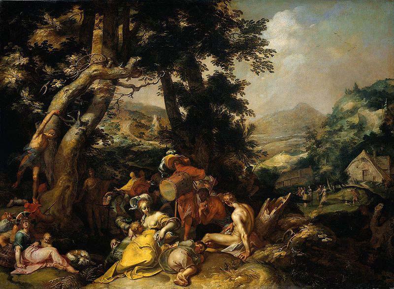 Abraham Bloemaert Landscape with the Ministry of John the Baptist. Germany oil painting art